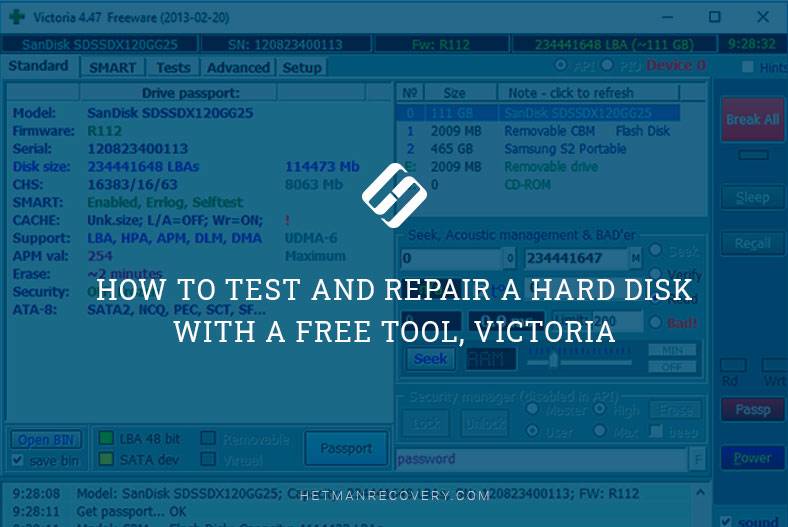 Test and Repair Hard Disk with Free Tool Victoria: Tutorial Test and Repair Hard Disk with Free Tool Victoria: Tutorial