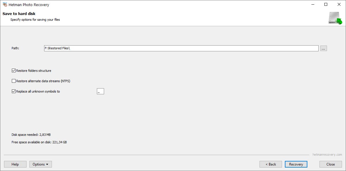Saving to a Disk Saving to a Disk