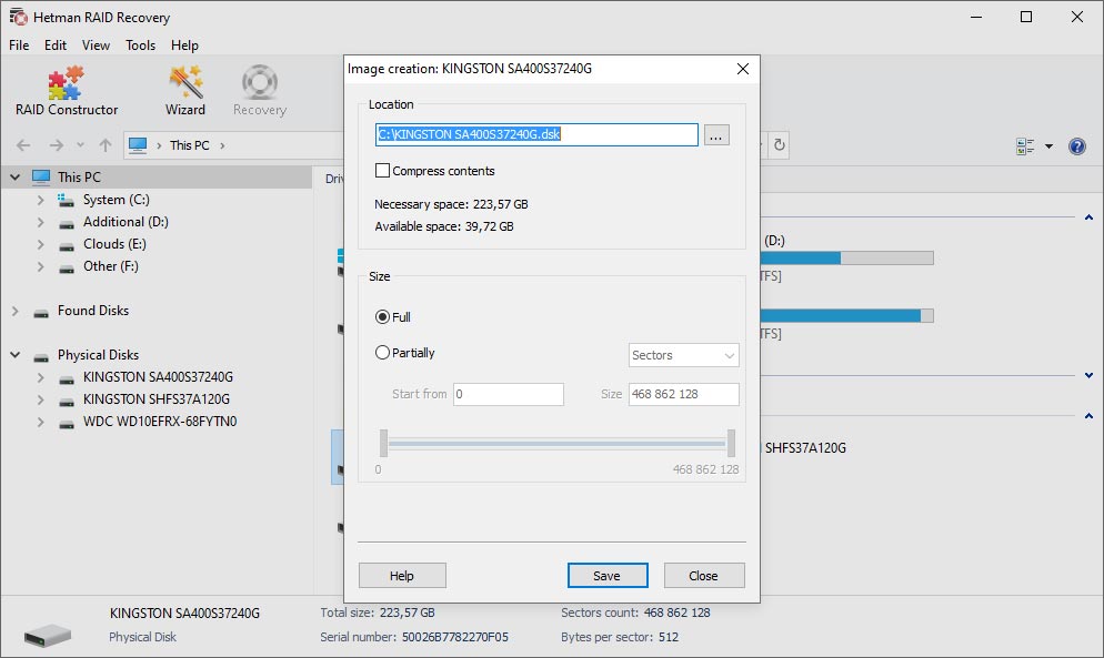 Creating and scanning a disk image Creating and scanning a disk image