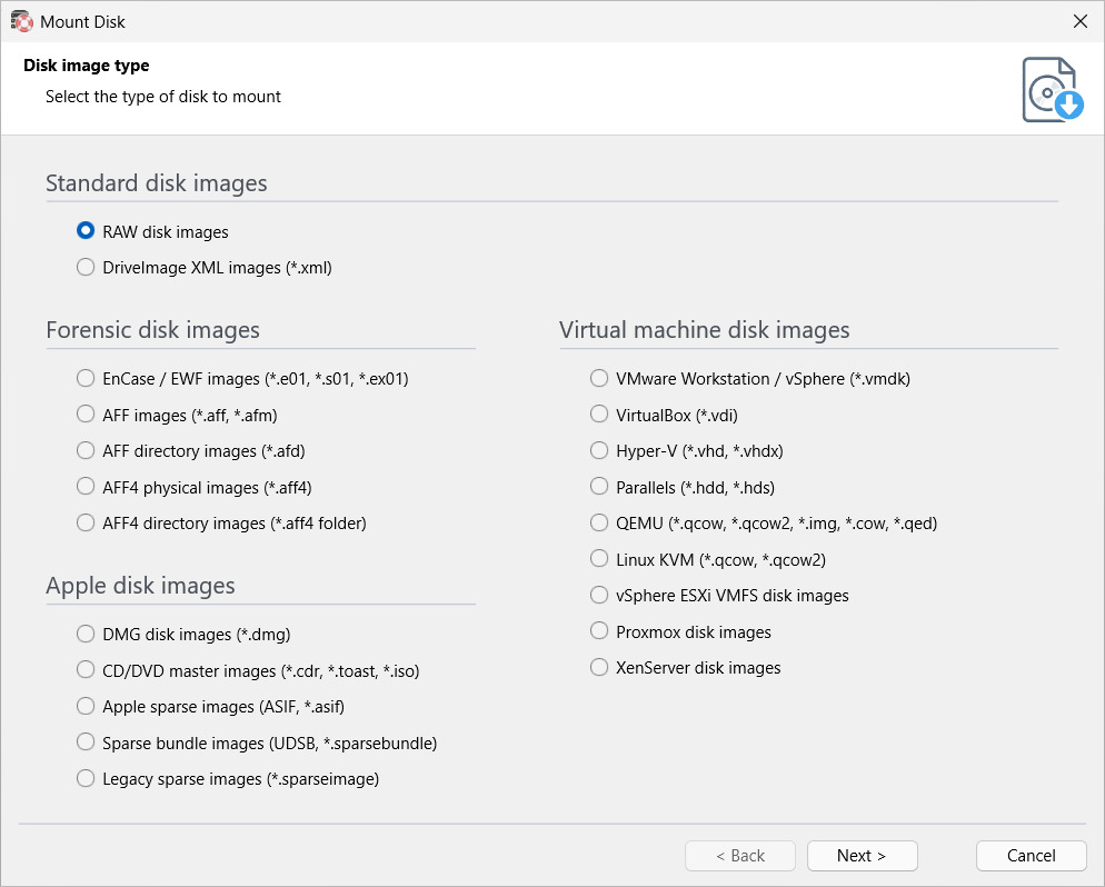 Mount Disk Image Mount Disk Image